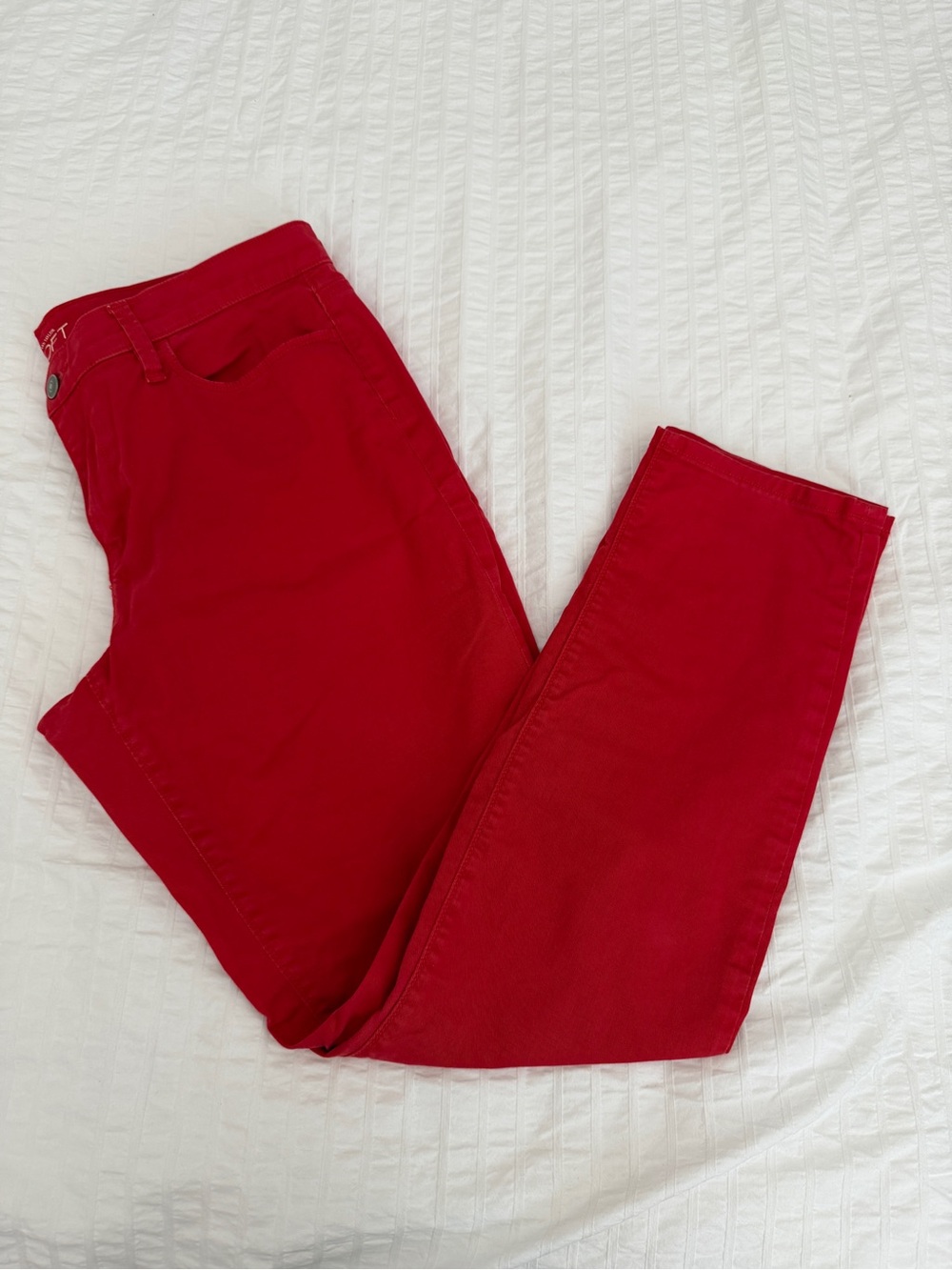 Ann Taylor Women's Bright Red Skinny Jeans